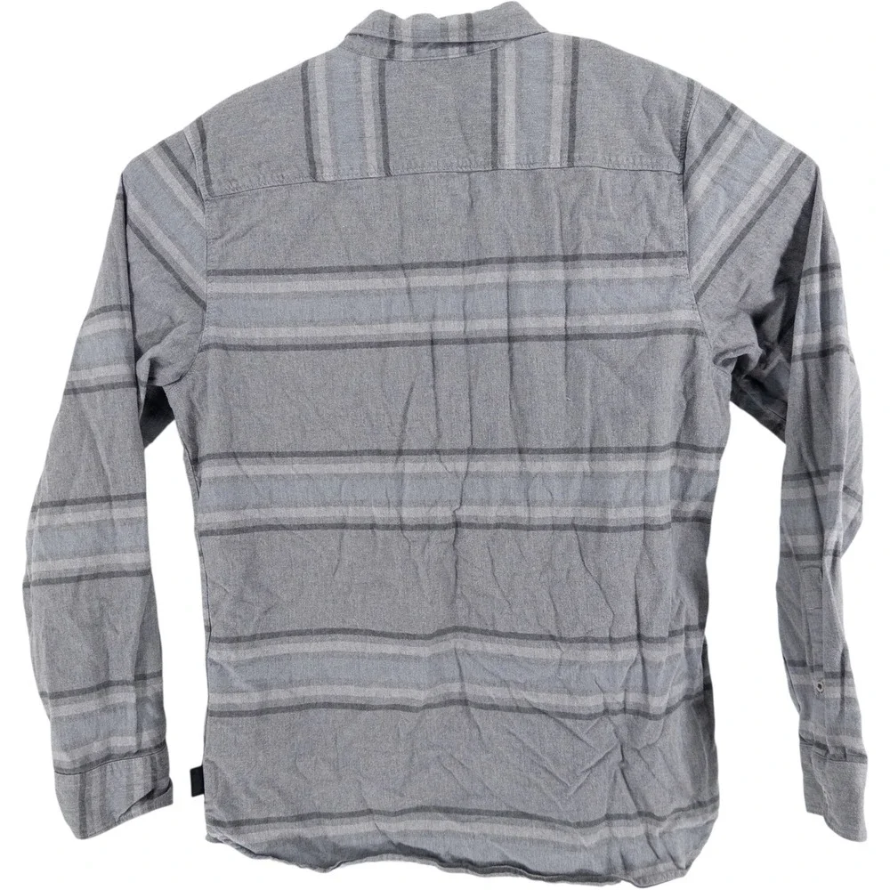 The North Face Mens Large Approach Plaid Flannel Long Sleeve Shirt Gray Gorpcore
